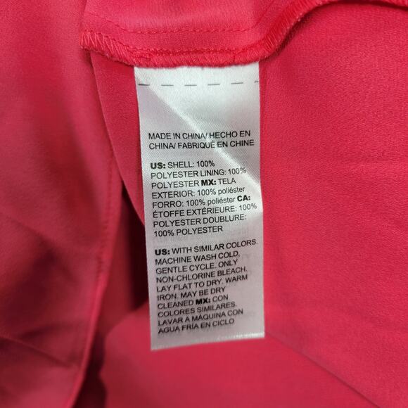 Chicos Maxi Dress Womens 0 Pink Tropical Floral Tassels Lined Swing Flowy - Picture 4 of 16